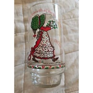 Vintage HOLLY HOBBIE‎ Christmas Glass Coca Cola